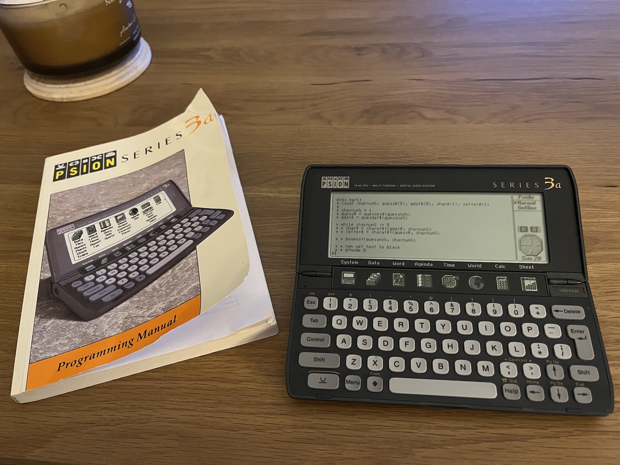 Psion Series 3a and programming manual